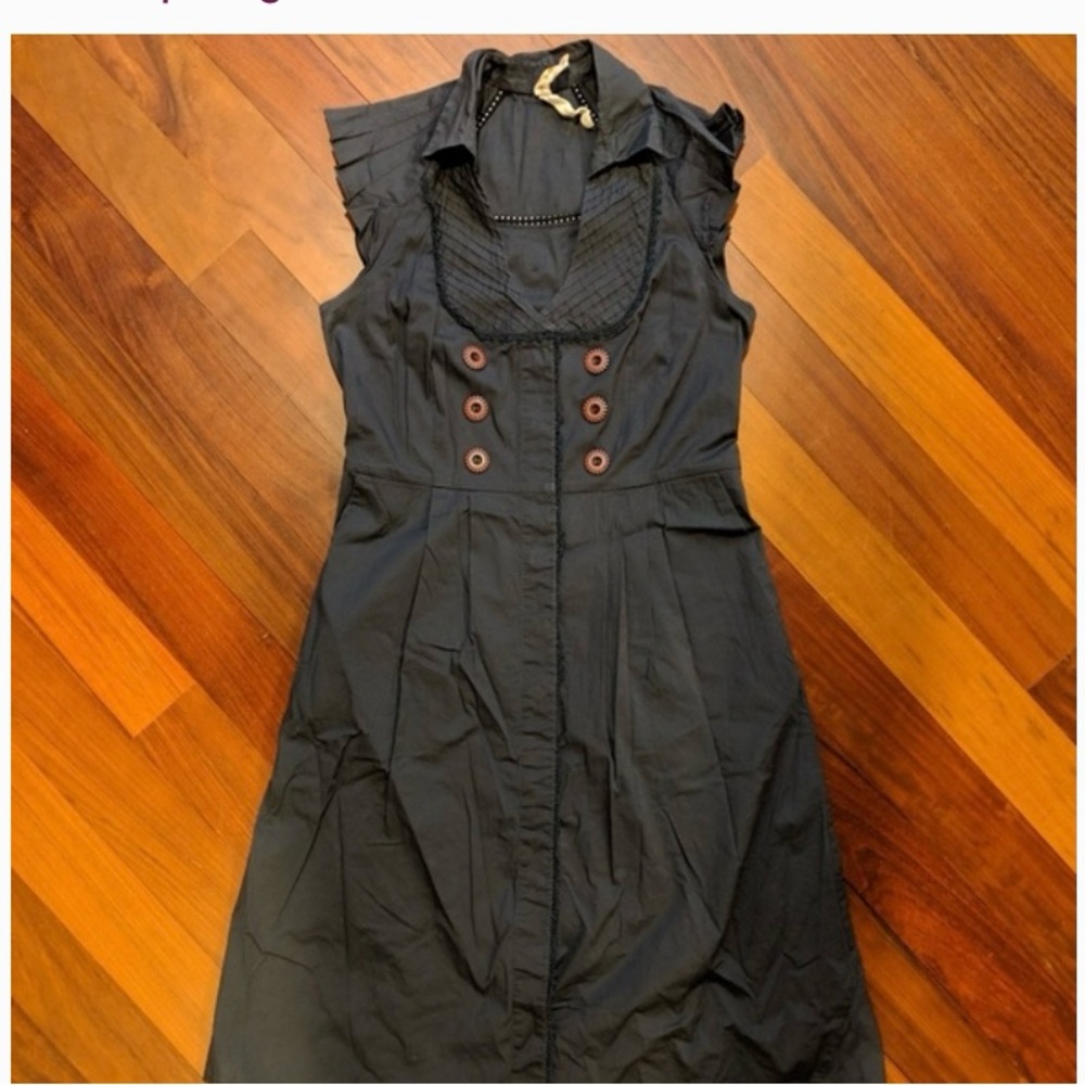 Mauve by Anthropology size 8 pleated smock slate grey with pockets